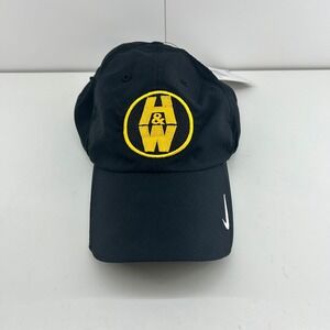 Nike Heritage86 Dri-FIT Golf Hat Black Adjustable Strapback H&W Logo Cap